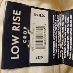 Lucky Brand, Lolita crop WHITE denim jeans NWT,
